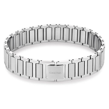 Ανδρικό βραχιόλι Calvin Klein 35100031 ατσάλινο σε ασημί χρώμα με σχέδιο μπρασελέ.